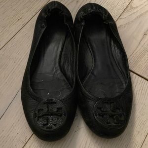 Tory Burch May Black Flats - size 7 used